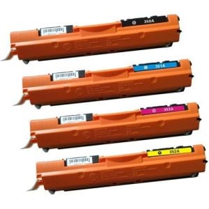 muadil CF350A/CF351A/CF352A/CF353A 1 set  cmyk  universal HP 126A Pro CP1025 M175 Muadil Toner Seti 4 Renk CE310A