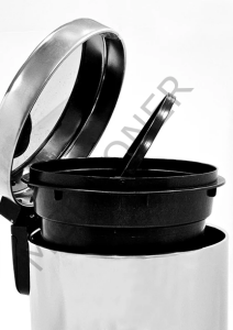 MİKRO 5 LT. PEDALLI PASLANMAZ ÇÖP KOVASI