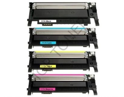 HP 117A  1 Set CMYK Muadil Toner chipsiz
