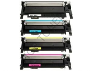 HP 117A  1 Set CMYK Muadil Toner chipsiz