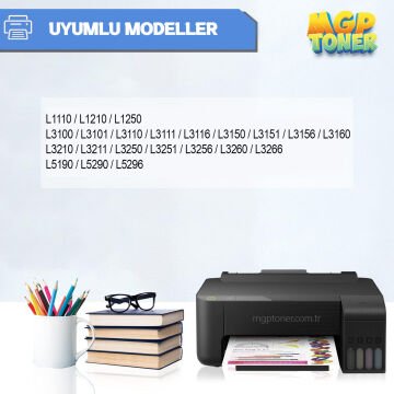Epson Ecotank L3211,L3250,L3251 103 4 Renk Muadil muadil mürekkep Seti